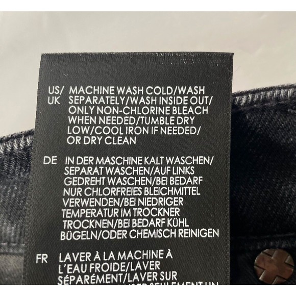 Liverpool Jeans Women 6/28 Cavalier Black The Straight Distressed Raw Frayed Hem - Picture 11 of 16